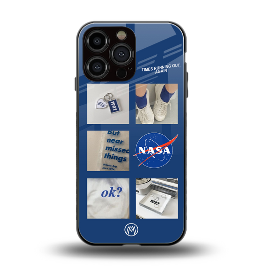 time is running out back phone cover | glass case for iphone 16 pro max
