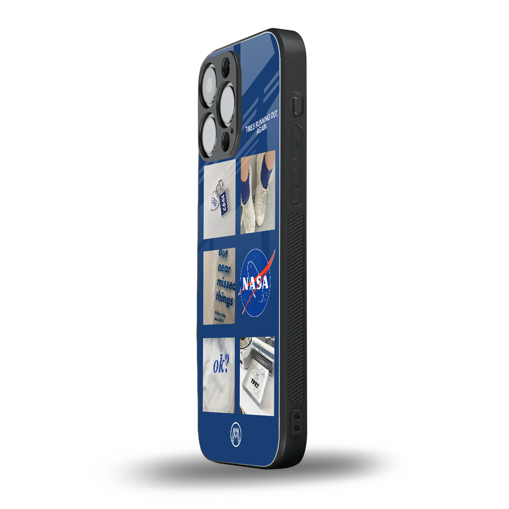 time is running out back phone cover | glass case for iphone 16 pro max