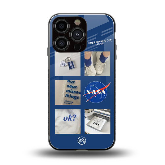 time is running out back phone cover | glass case for iphone 16 pro