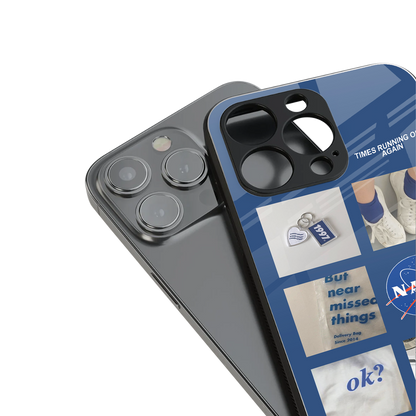 time is running out back phone cover | glass case for iphone 15 pro