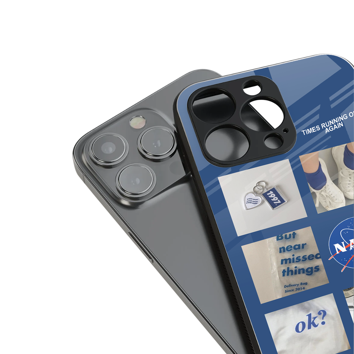 time is running out back phone cover | glass case for iphone 14