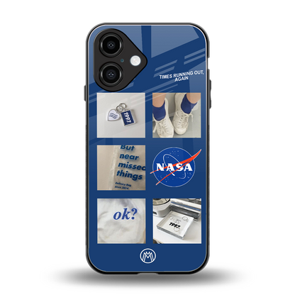 time is running out back phone cover | glass case for iphone 16