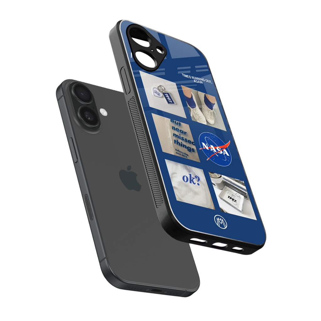 time is running out back phone cover | glass case for iphone 16