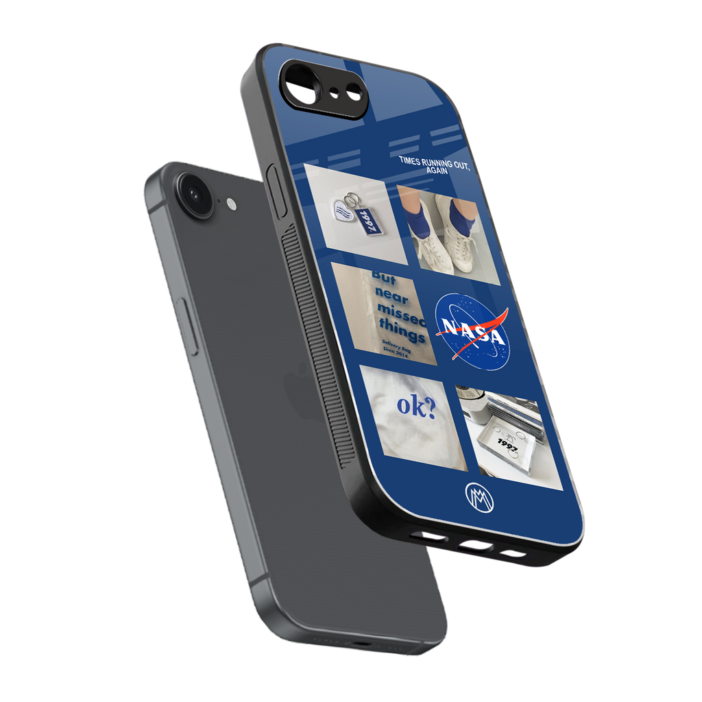 time is running out back phone cover | glass case for iphone 16e
