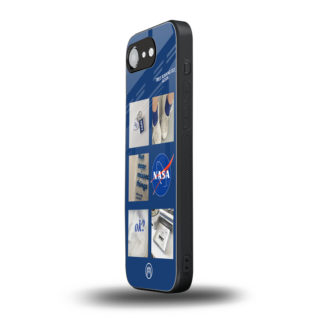time is running out back phone cover | glass case for iphone 16e