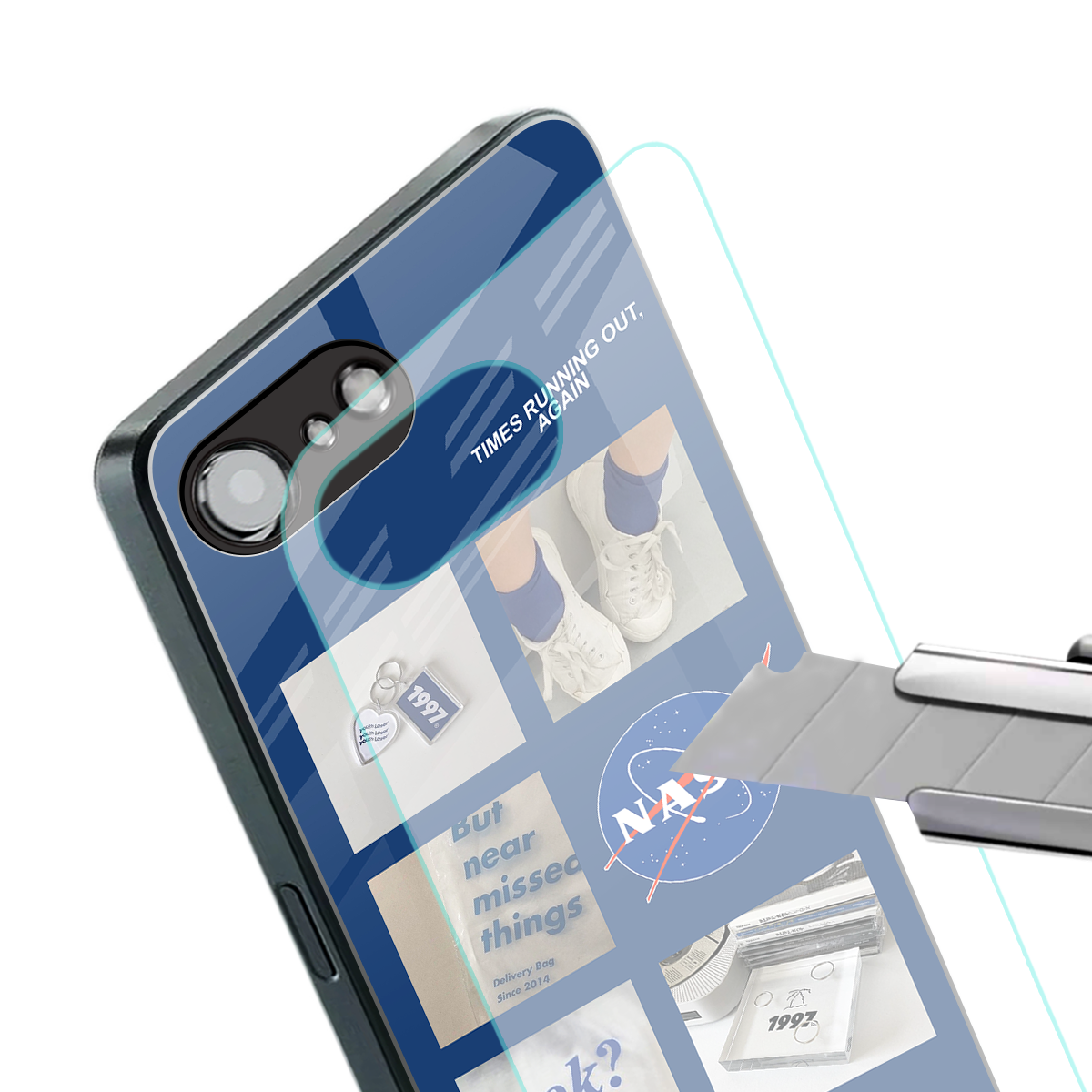 time is running out back phone cover | glass case for iphone 16e