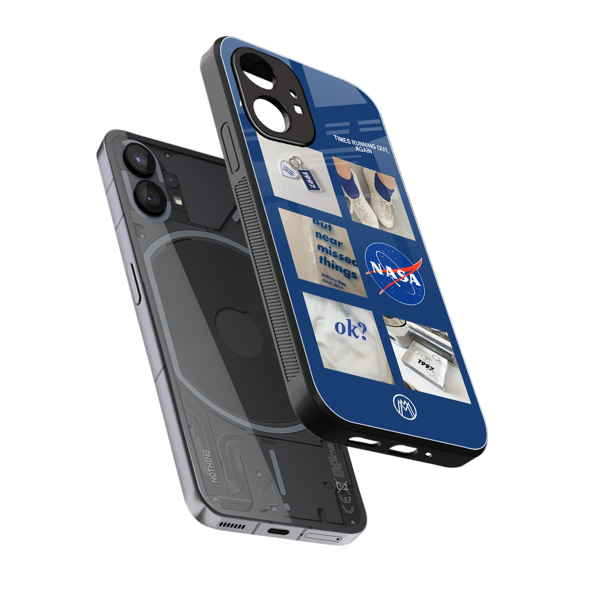 time is running out back phone cover | glass case for nothing phone 1