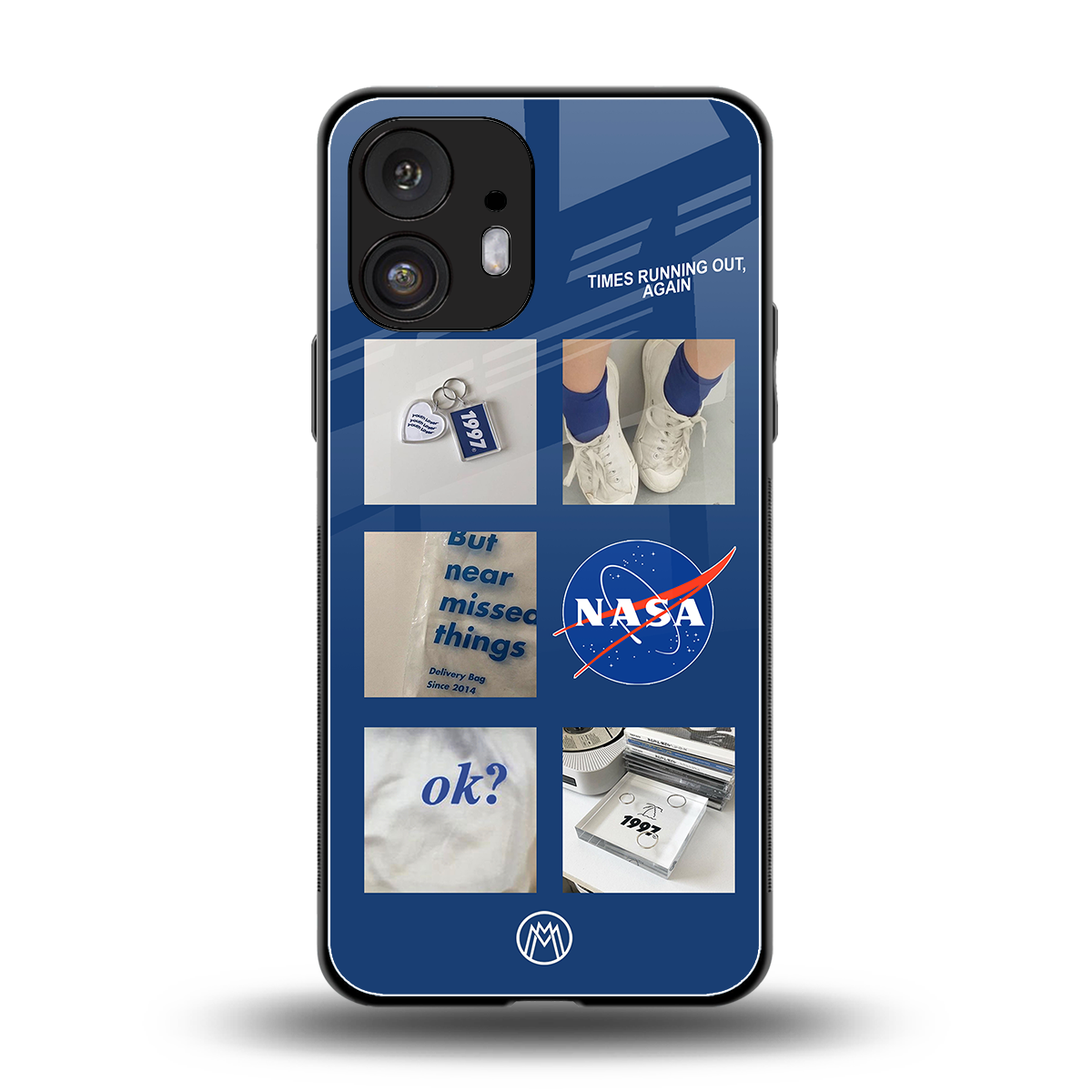 time is running out back phone cover | glass case for nothing phone 2