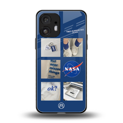 time is running out back phone cover | glass case for nothing phone 2