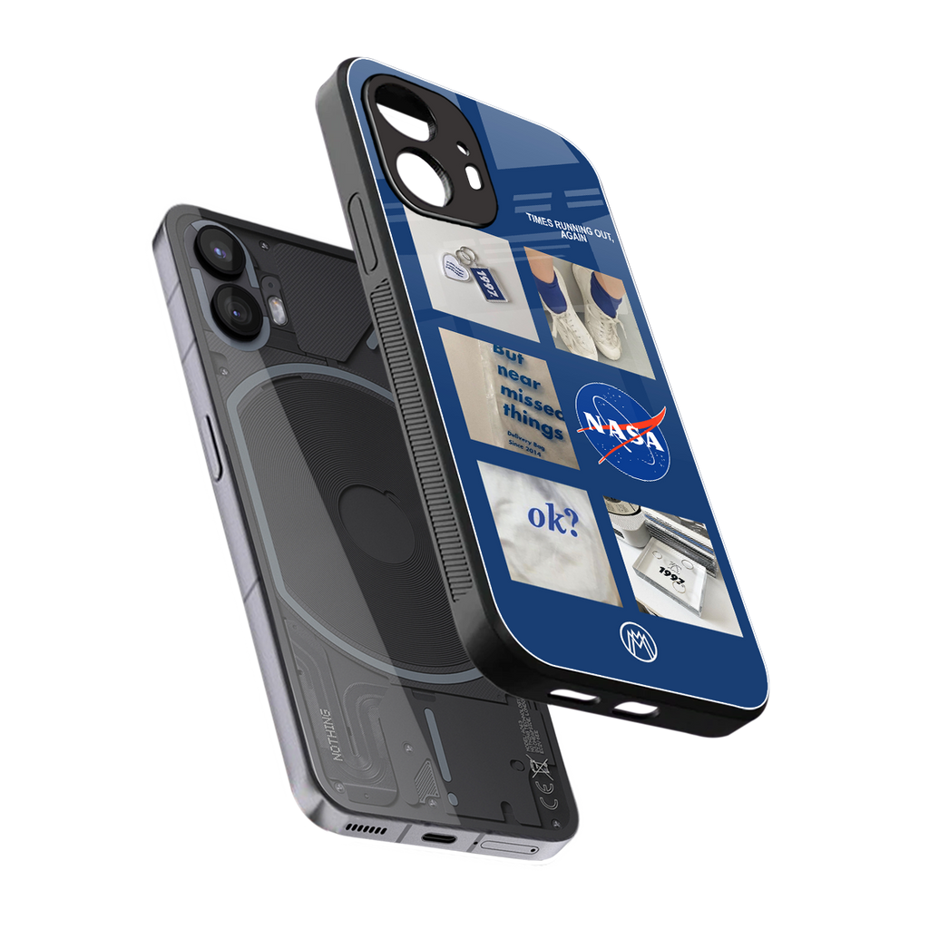 time is running out back phone cover | glass case for nothing phone 2