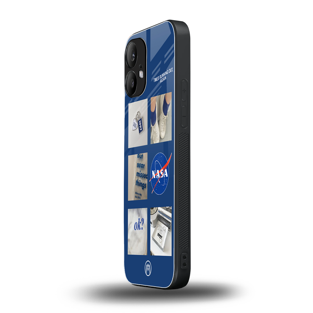 time is running out back phone cover | glass case for nothing phone 2
