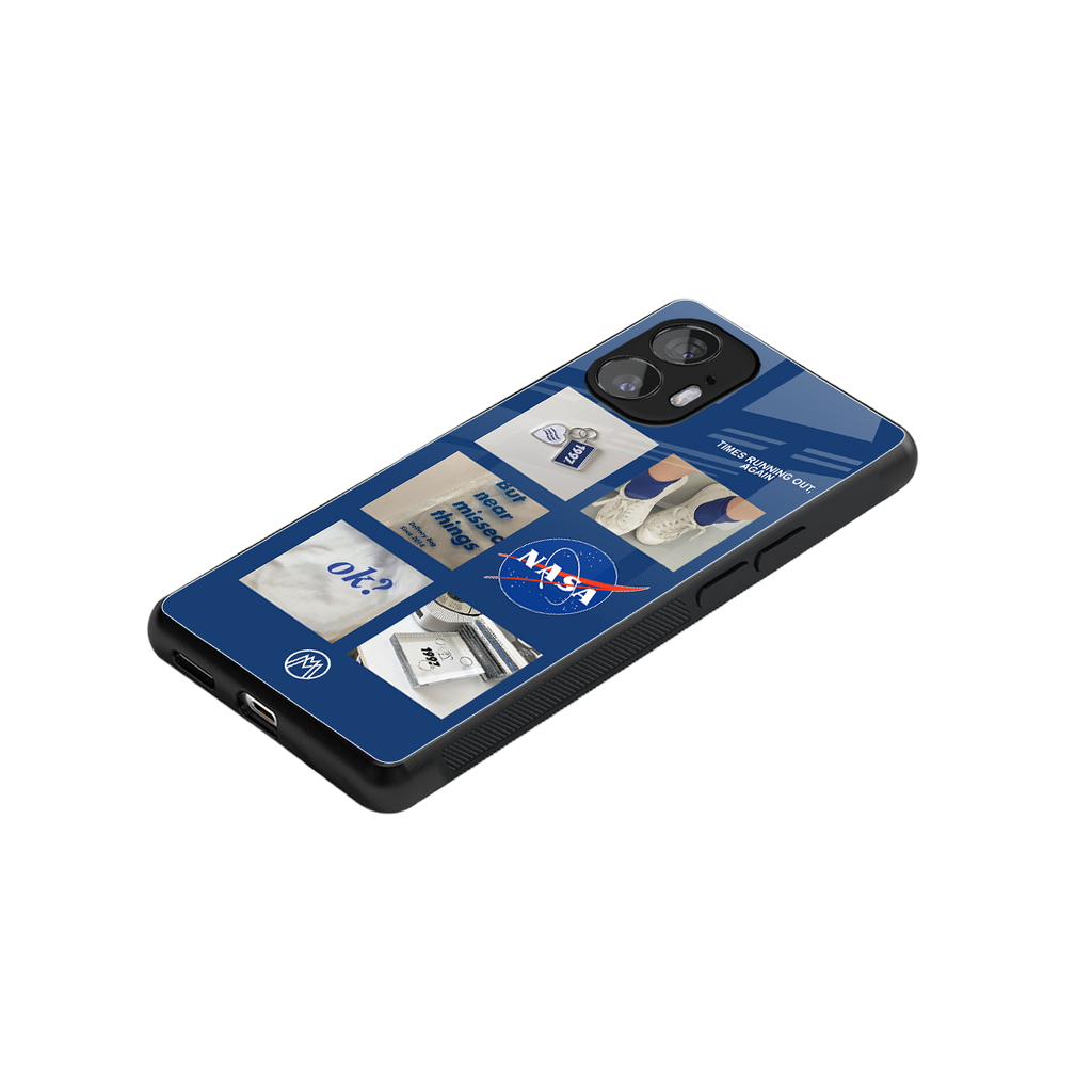 time is running out back phone cover | glass case for nothing phone 2