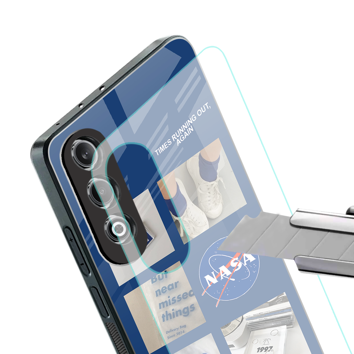 time is running out back phone cover | glass case for oneplus nord ce 4