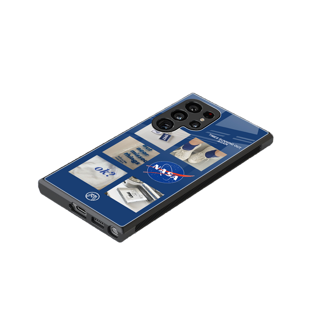 time is running out back phone cover | glass case for samsung galaxy s23 ultra
