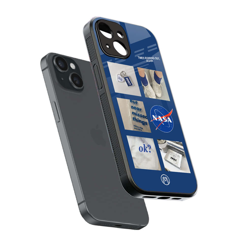 time is running out back phone cover | glass case for iphone 15