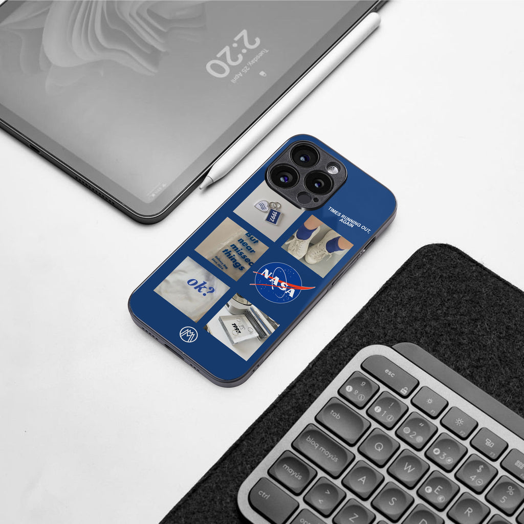 time is running out back phone cover | glass case for iphone 15 pro