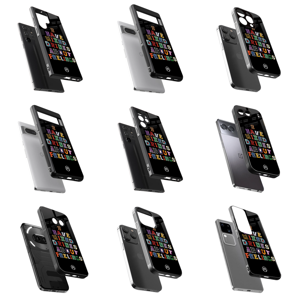Durable Glass Back Mobile Case for iPhone, Samsung, OnePlus, Google Pixel, Redmi, Vivo, Oppo
