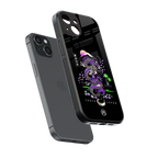 tokyo japan purple dragon black back phone cover | glass case for iphone 13 mini