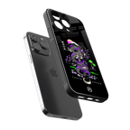 tokyo japan purple dragon black back phone cover | glass case for iphone 13 pro