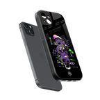tokyo japan purple dragon black back phone cover | glass case for iphone 14 plus