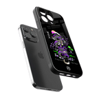 tokyo japan purple dragon black back phone cover | glass case for iphone 15 pro max