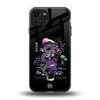 tokyo japan purple dragon black back phone cover | glass case for iphone 15