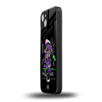 tokyo japan purple dragon black back phone cover | glass case for iphone 15