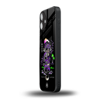 tokyo japan purple dragon black back phone cover | glass case for iphone 16 plus