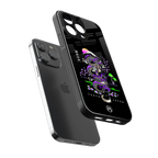 tokyo japan purple dragon black back phone cover | glass case for iphone 16 pro max