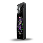 tokyo japan purple dragon black back phone cover | glass case for iphone 16 pro max