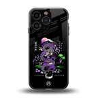 tokyo japan purple dragon black back phone cover | glass case for iphone 16 pro