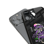 tokyo japan purple dragon black back phone cover | glass case for iphone 16 plus