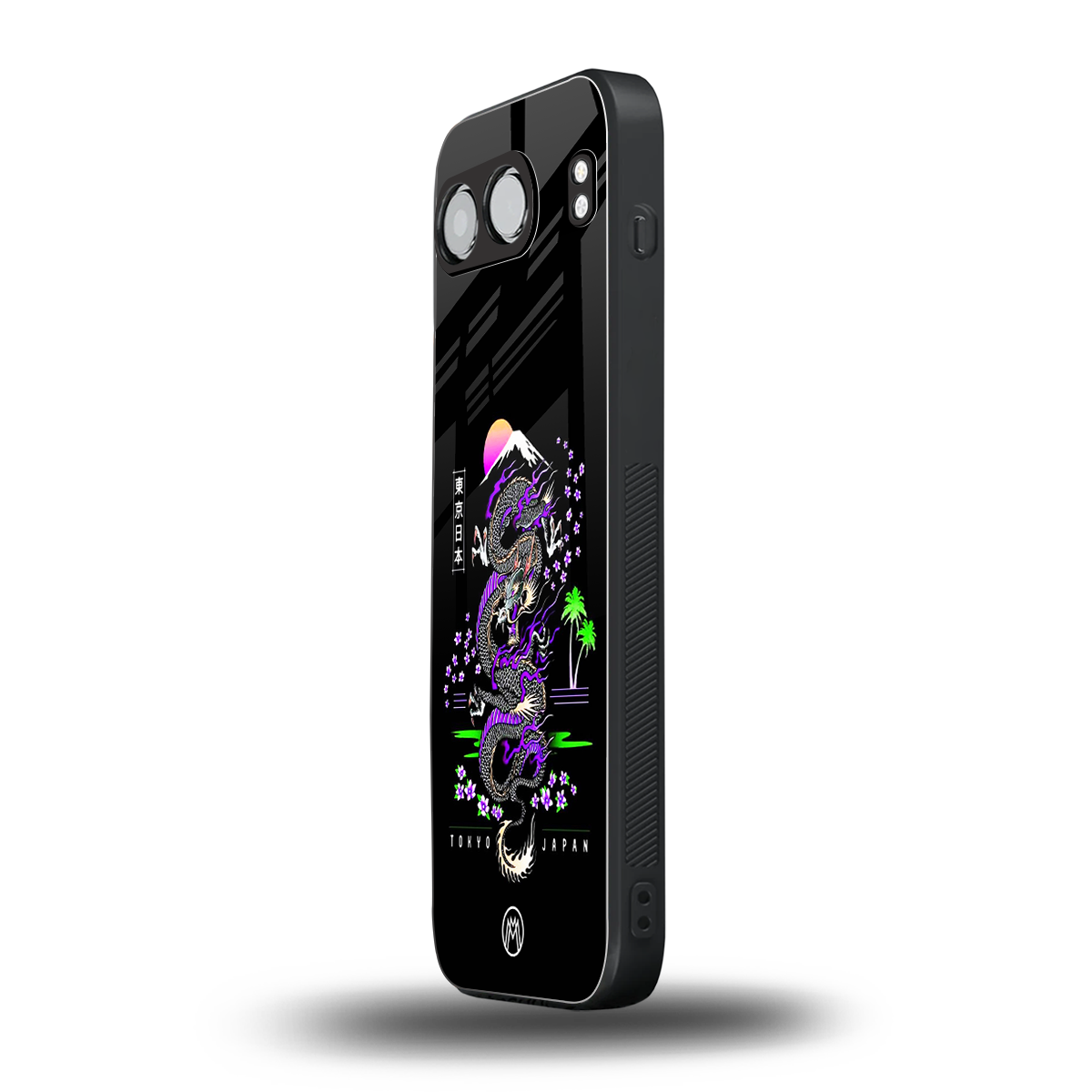 tokyo japan purple dragon black back phone cover | glass case for oneplus nord 4