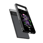 tokyo japan purple dragon black back phone cover | glass case for google pixel 6 pro