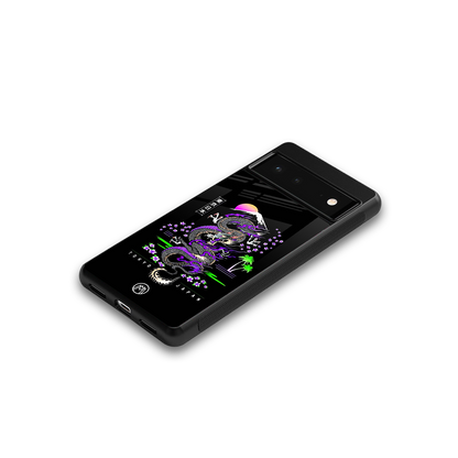 tokyo japan purple dragon black back phone cover | glass case for Google Pixel 6A
