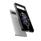 tokyo japan purple dragon black back phone cover | glass case for google pixel 7 pro