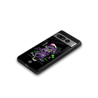 tokyo japan purple dragon black back phone cover | glass case for google pixel 7 pro