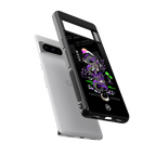 tokyo japan purple dragon black back phone cover | glass case for google pixel 8 pro