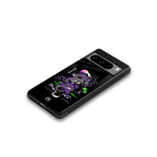 tokyo japan purple dragon black back phone cover | glass case for google pixel 8 pro