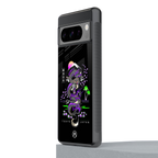 tokyo japan purple dragon black back phone cover | glass case for google pixel 8 pro