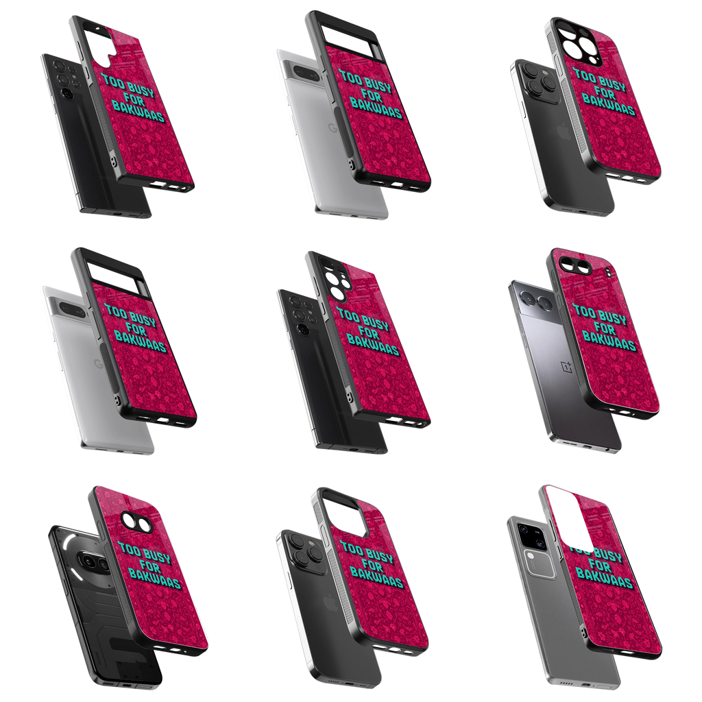 Durable Glass Back Mobile Case for iPhone, Samsung, OnePlus, Google Pixel, Redmi, Vivo, Oppo