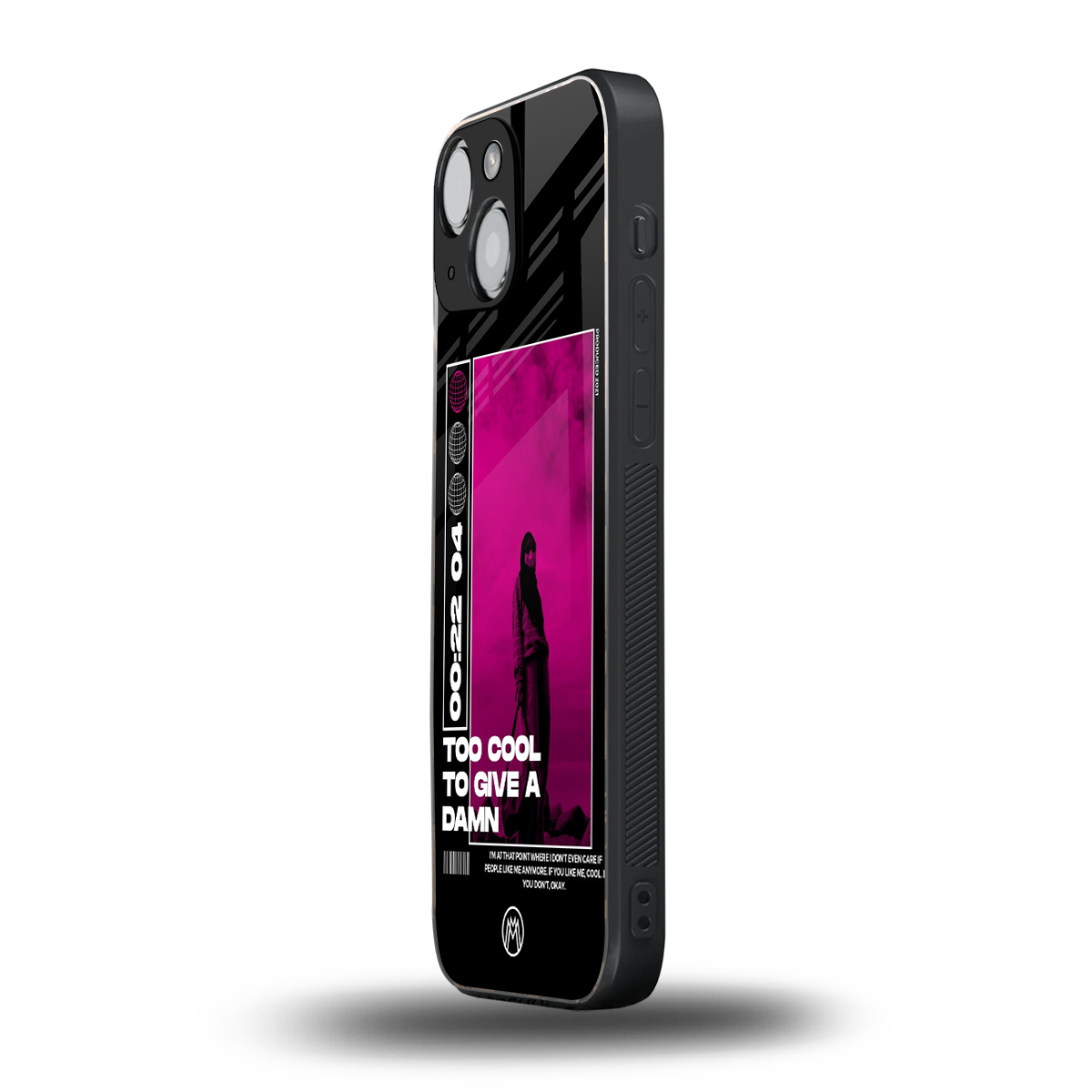 too cool to give a damn back phone cover | glass case for iphone 13 mini