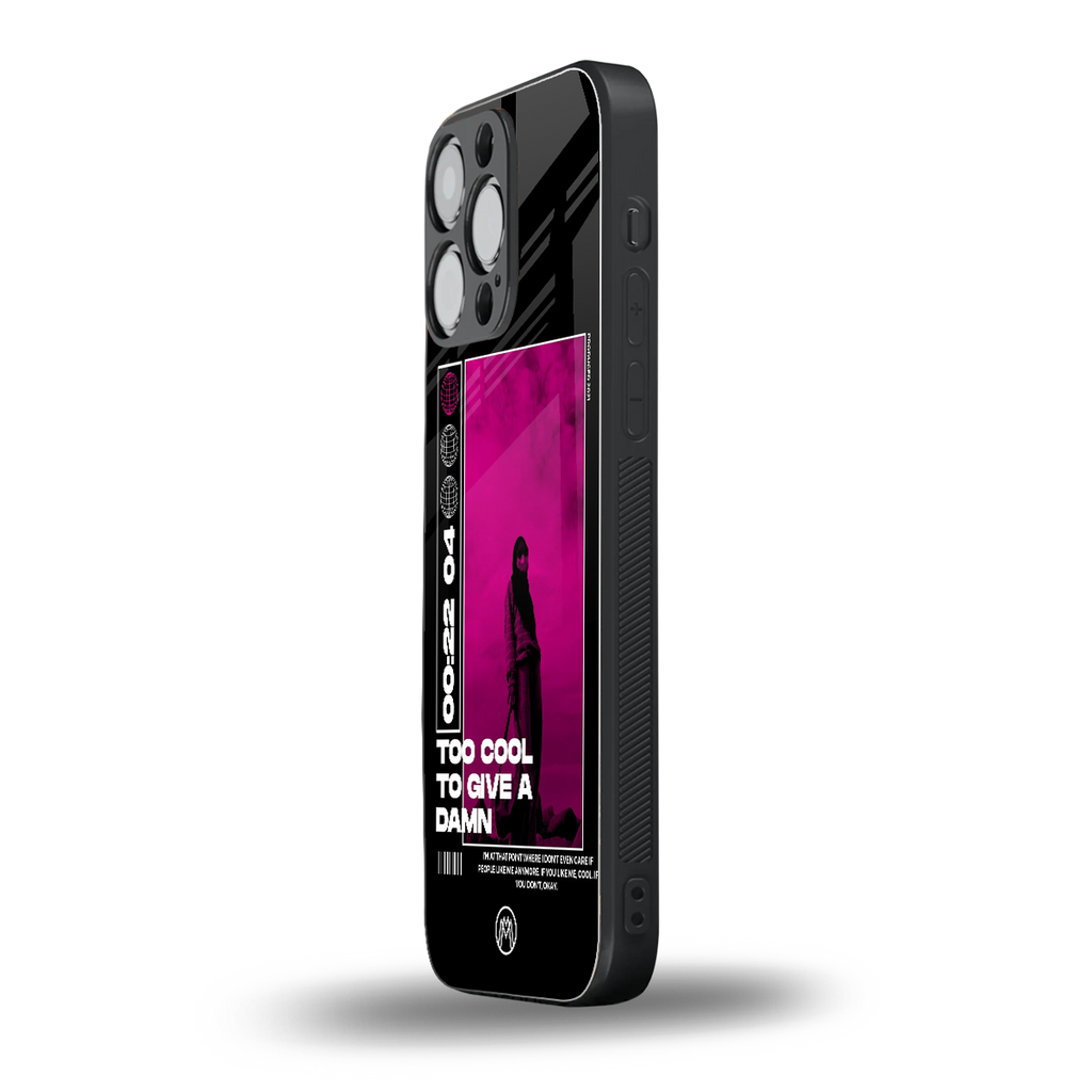 too cool to give a damn back phone cover | glass case for iphone 13 pro max
