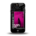 too cool to give a damn back phone cover | glass case for iphone 13 pro