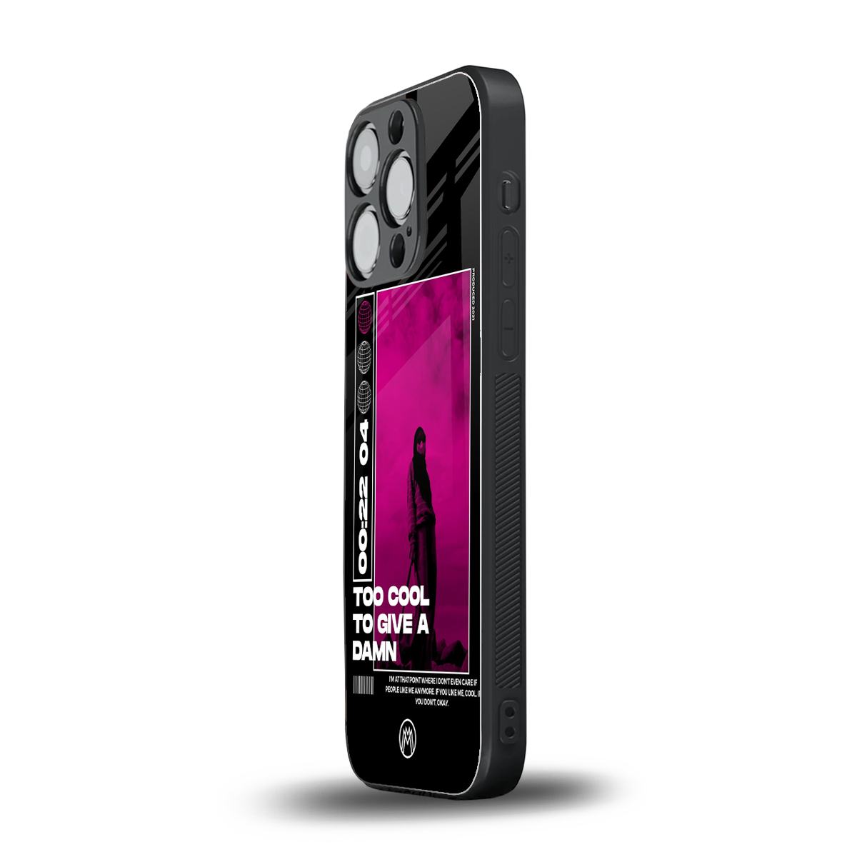 too cool to give a damn back phone cover | glass case for iphone 15 pro