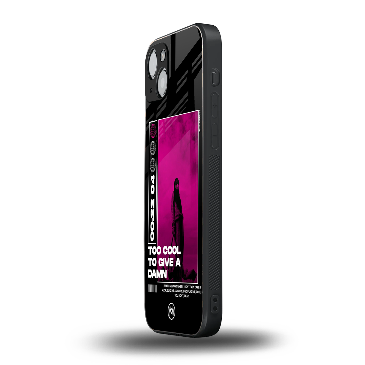 too cool to give a damn back phone cover | glass case for iphone 15