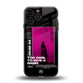 too cool to give a damn back phone cover | glass case for iphone 16 pro max