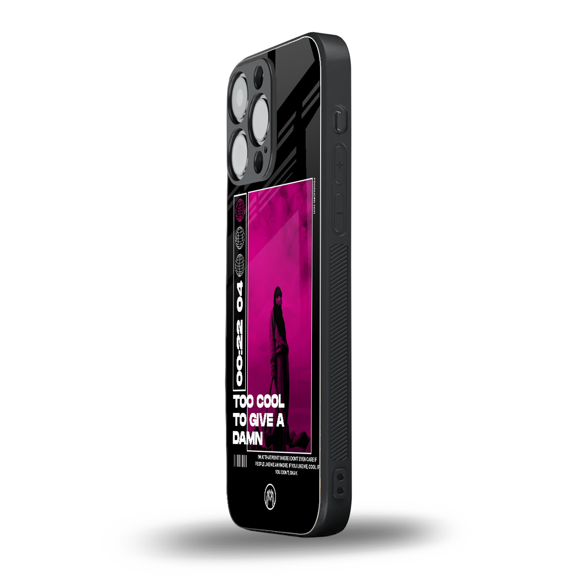 too cool to give a damn back phone cover | glass case for iphone 16 pro max