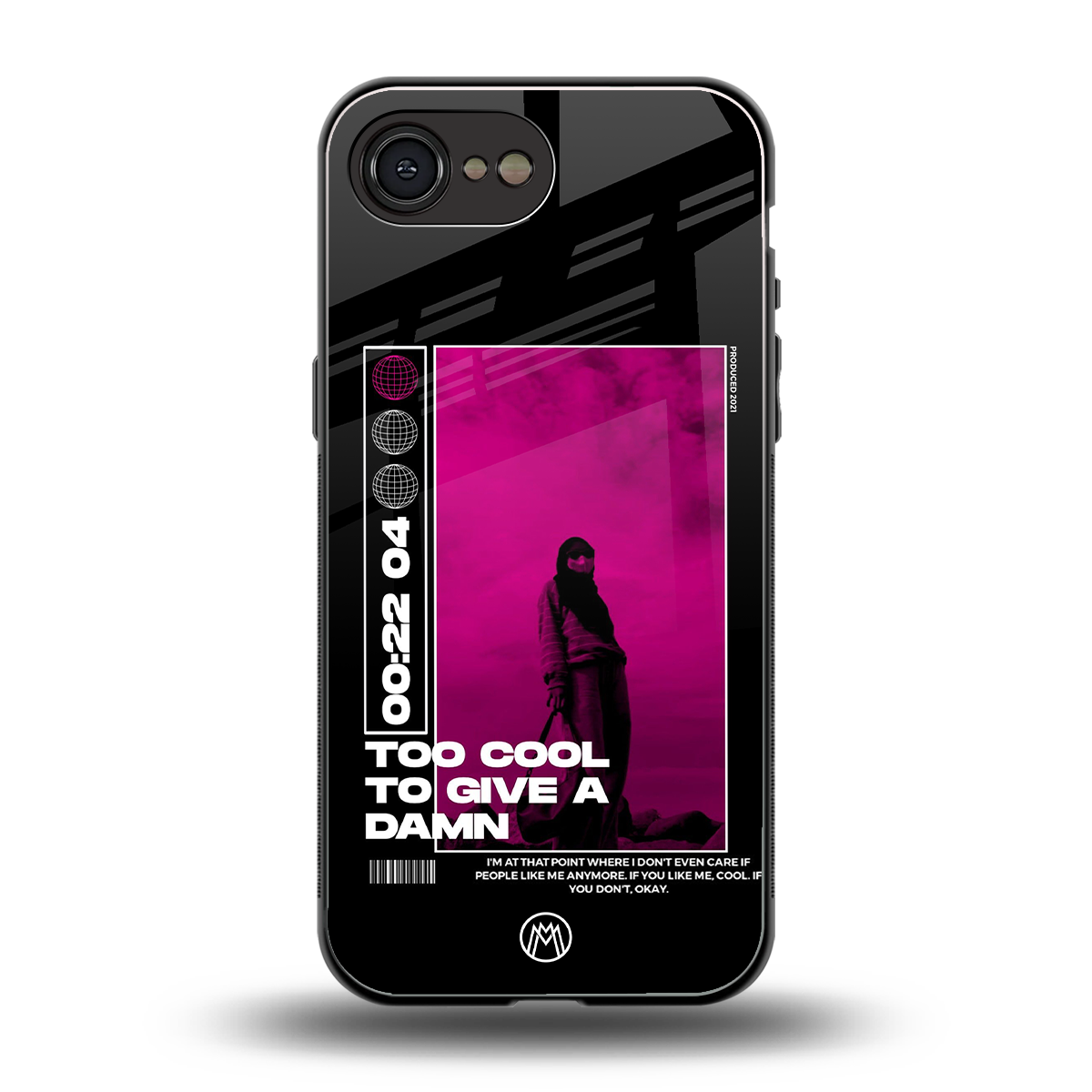 too cool to give a damn back phone cover | glass case for iphone 16e