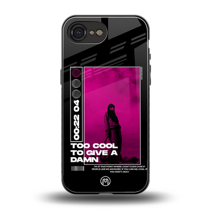 too cool to give a damn back phone cover | glass case for iphone 16e